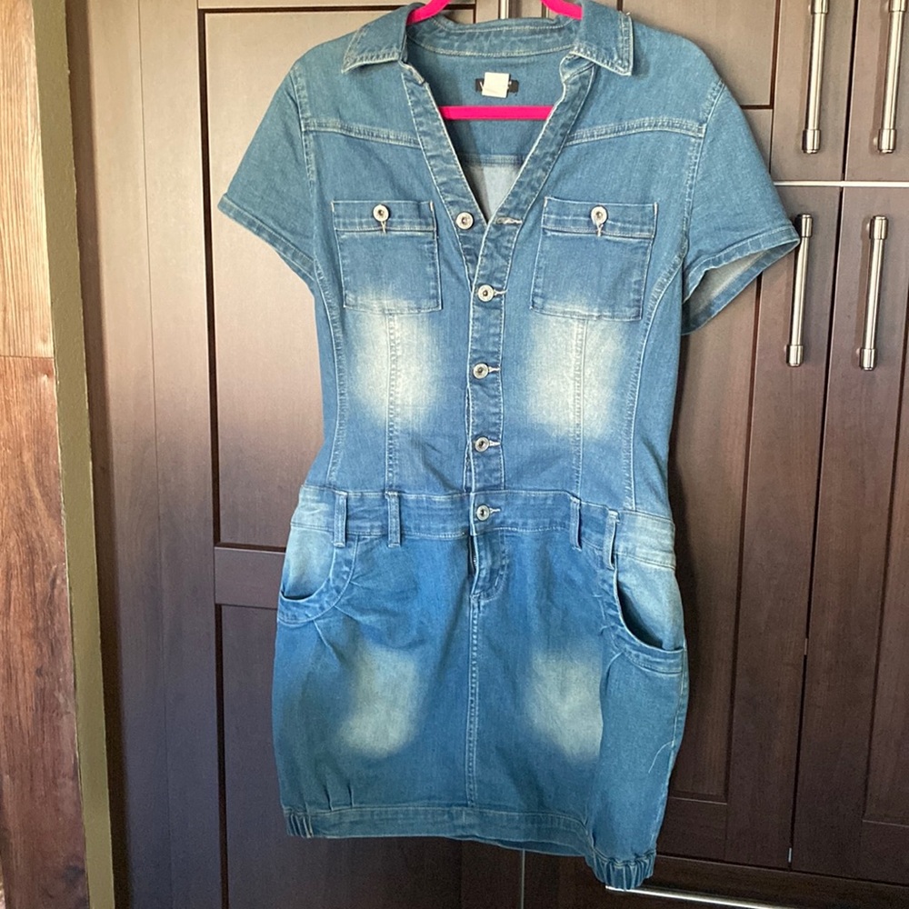 NWOT Venus mini denim dress, 14